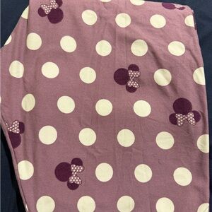 LuLaRoe Disney Minnie Mouse Purple Polka Dot Leggings - TC size
